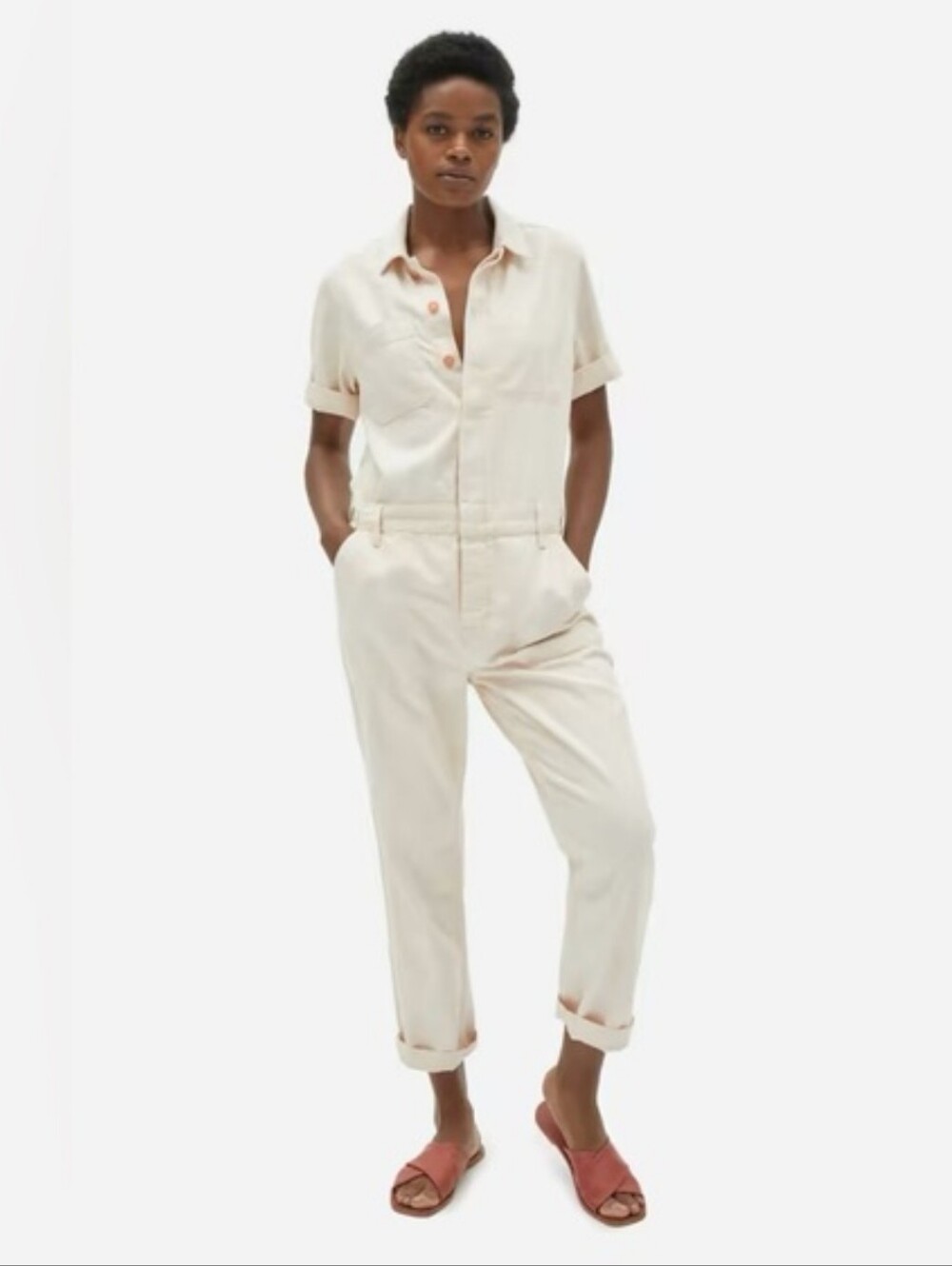 Everlane The Short Sleeve Denim Coverall, 10